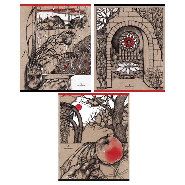 Тетрадь 48л., А5, клетка Greenwich Line "Graphic drawing", матовая ламинация, 70г/м2
