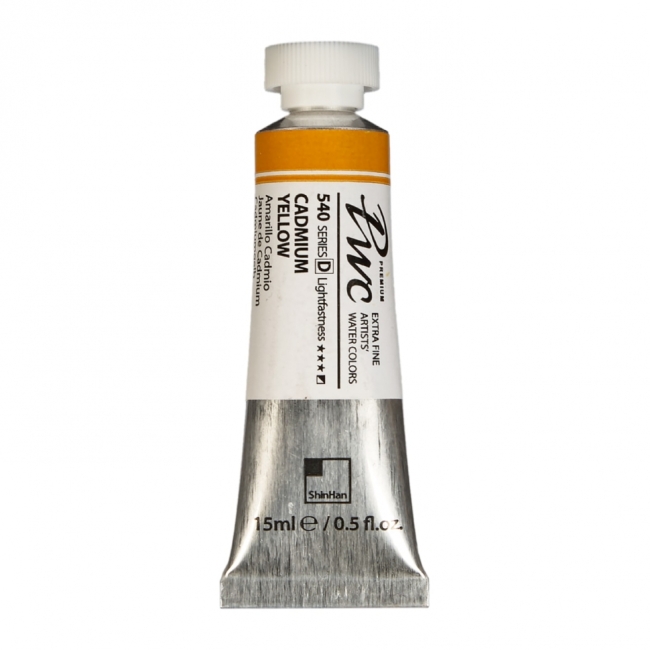 Краска акварельная SH PWC туба 15мл №540 (D) Кадмий желтый,
