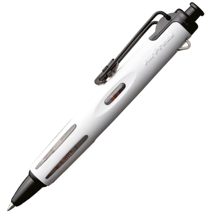 Ручка шариковая автоматическая Tombow AIRPRESS черная (белый корпус, линия 0.7мм) ПОД ЗАКАЗ,