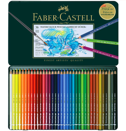 Акварельные карандаши купить Faber Castell Albrecht Durer профессиональные цветные в наборе 36 оттенков в магазине  товаров для скетчинга и рисования ArtCraft.Space - Альбрехт Дюрер