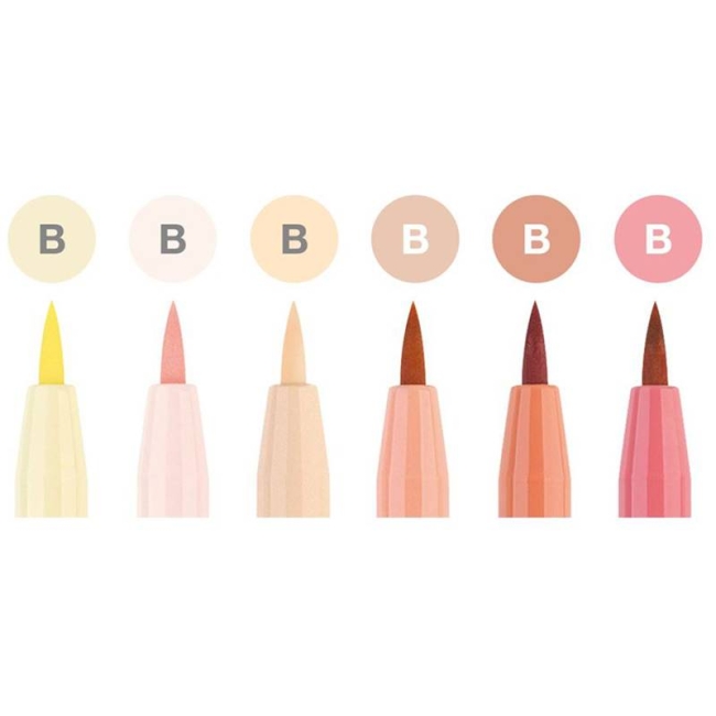 Набор брашпенов "Light Skin" Faber-Castell Pitt Artist Pen Brush 6 цветов купить в магазине ArtCraft.Space Набор брашпенов "Light Skin" Faber-Castell Pitt Artist Pen Brush 6 цветов купить в магазине ArtCraft.Space