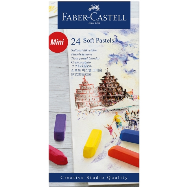 Пастель Faber-Castell "Soft pastels", 24 цв., мини, картон. упак. Пастель Faber-Castell "Soft pastels", 24 цв., мини, картон. упак.