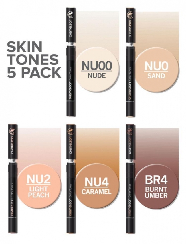 Наборы маркеров из 5 штук "Телесные тона"