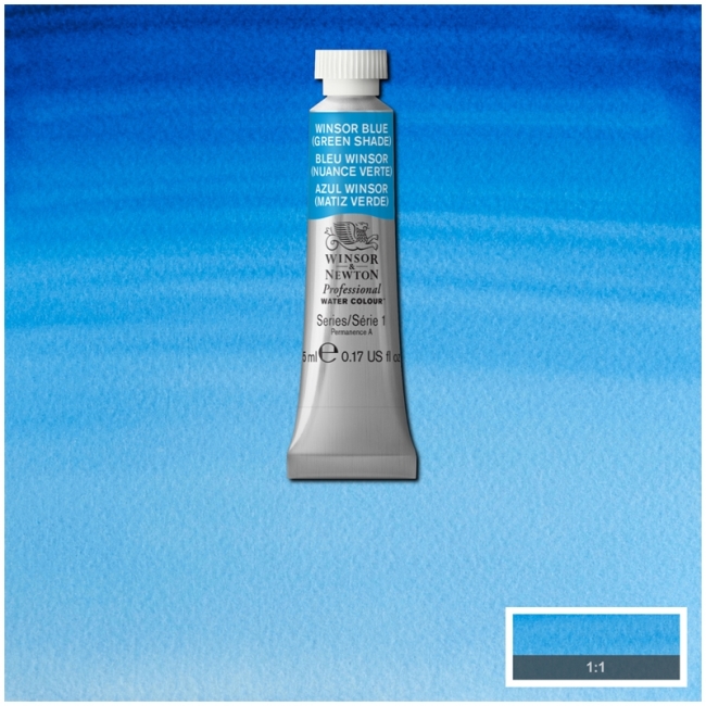 Акварель художественная Winsor&Newton "Professional", 5мл, туба, сер.1 №707  синий (зеленый оттенок) (Винзор) Акварель художественная Winsor&Newton "Professional", 5мл, туба, сер.1 №707  синий (зеленый оттенок) (Винзор)
