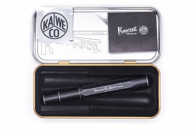 Ручка-роллер KAWECO AL Sport Stonewashed 0.7мм черный состаренный корпус,