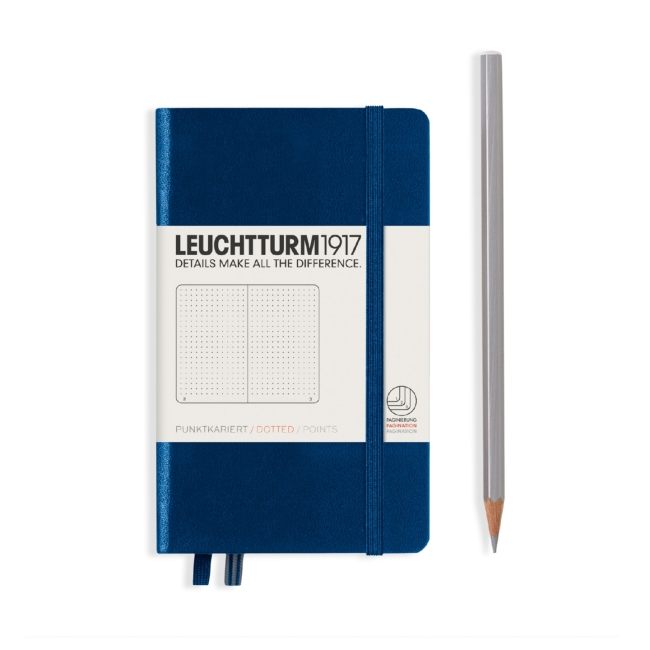 Блокнот Leuchtturm1917 Classic A6 (9x15см.) 80г/м2 - 187 стр. в точку, твердая обложка, цвет: Синий Неви