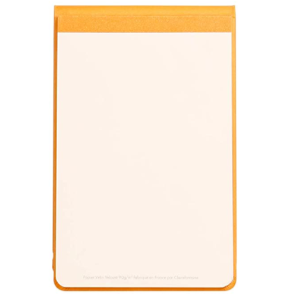 Блокнот Rhodia Webnotebook, А5, оранжевый, твердая обложка, нелинованный, 96л, кремовый, микроперф.,,