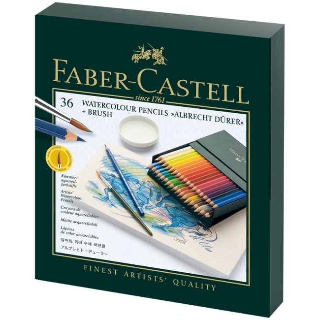 Карандаши акварельные художественные Faber-Castell "Albrecht Durer", 36цв, студийная коробка Карандаши акварельные художественные Faber-Castell "Albrecht Durer", 36цв, студийная коробка