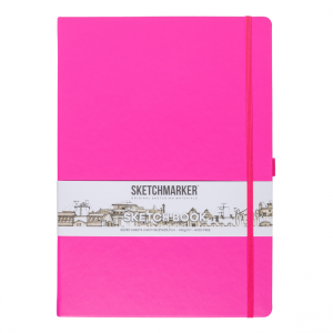 Блокнот для зарисовок Sketchmarker 140г/кв.м 21*29.7см 80л твердая обложка Неоновая фуксия Блокнот для зарисовок Sketchmarker 140г/кв.м 21*29.7см 80л твердая обложка Неоновая фуксия