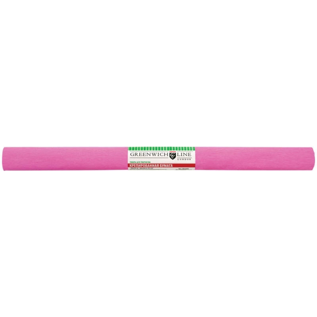 Бумага крепированная Greenwich Line, 50*250см, 32г/м2, розовая, в рулоне