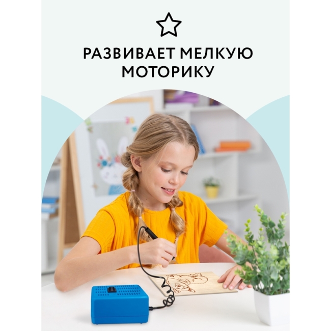Прибор для выжигания по дереву ТРИ СОВЫ "Узор 10К", картонная коробка Прибор для выжигания по дереву ТРИ СОВЫ "Узор 10К", картонная коробка