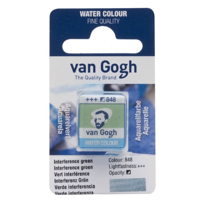 Краска акварельная Van Gogh кювета №848 Зеленый интерферентный