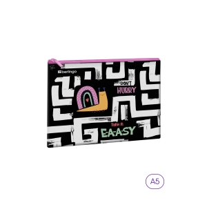 Папка 1 отделение, А5 Berlingo "Snail", 255*205мм, ПВХ, на молнии