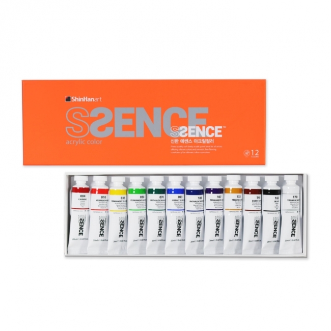 Набор акриловых красок ShinHan Ssence 12 туб по 20мл в картонной упаковке Набор акриловых красок ShinHan Ssence 12 туб по 20мл в картонной упаковке