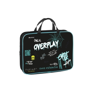 Папка текстильная с ручками 1 отделение, А4 Berlingo "Overplay", 350*265*80мм, текстиль, на молнии