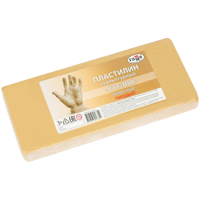 Пластилин скульптурный Гамма "Студия" профессиональный телесный твердый 1кг купить в художественном магазине ArtCraft.Space с доставкой по всему миру