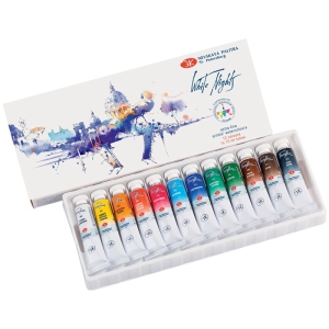 Белые Ночи Набор акварель пластик/картон IWS, 12 шт х10 мл
