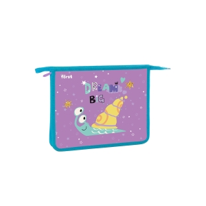 Папка для тетрадей 1 отделение, А5, Forst "Snail dream", 240*205*40мм, пластик, на молнии