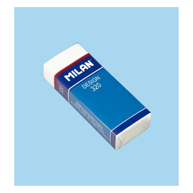 Ластик MILAN 320 прямоугольный 61*23*12 мм из пластика Design для стирания графита, для пленки и бумаги