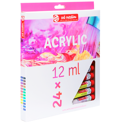 Набор акриловых красок Art Creation Acrylic для рисования 24 цвета в тубах по 12 мл купить в художественном магазине ArtCraft.Space с доставкой по РФ и СНГ