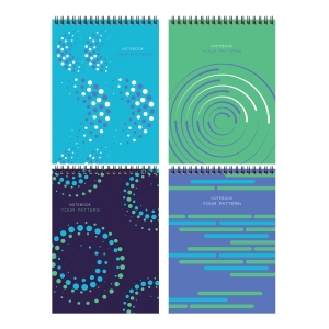 Блокнот А5 40л. на гребне BG "Your pattern"