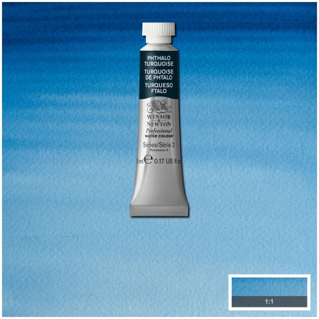 Акварель художественная, 5 мл, бирюзовый фтало '04