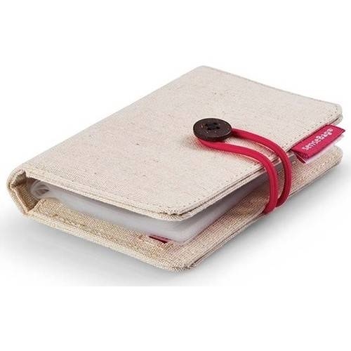 Визитница SenseBag с текстильной обложкой на 24 карточки бежевая купить в магазине ArtCraft.Space с доставкой по всему миру