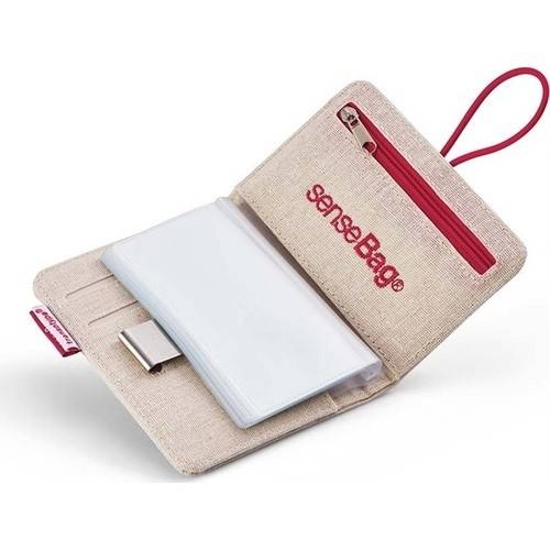 Визитница SenseBag с текстильной обложкой на 24 карточки бежевая купить в магазине ArtCraft.Space с доставкой по всему миру