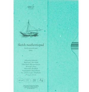 Альбом SMLT Art Authentic White в папке 90г/м2  A4 120л белый склейка,