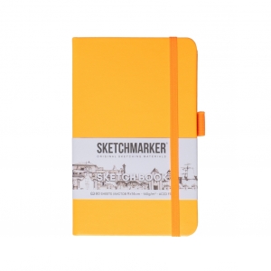Блокнот для зарисовок Sketchmarker 140г/кв.м 9*14см 80л твердая обложка Неоновый апельсин Блокнот для зарисовок Sketchmarker 140г/кв.м 9*14см 80л твердая обложка Неоновый апельсин