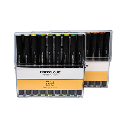Набор маркеров для рисования Finecolour Brush Mini 72 цвета в кейсе купить в магазине маркеров ArtCraft.Space с доставкой по всему миру