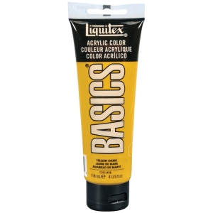 Краска акриловая художественная Liquitex "Basics", 118мл, туба, 416 желтый оксид