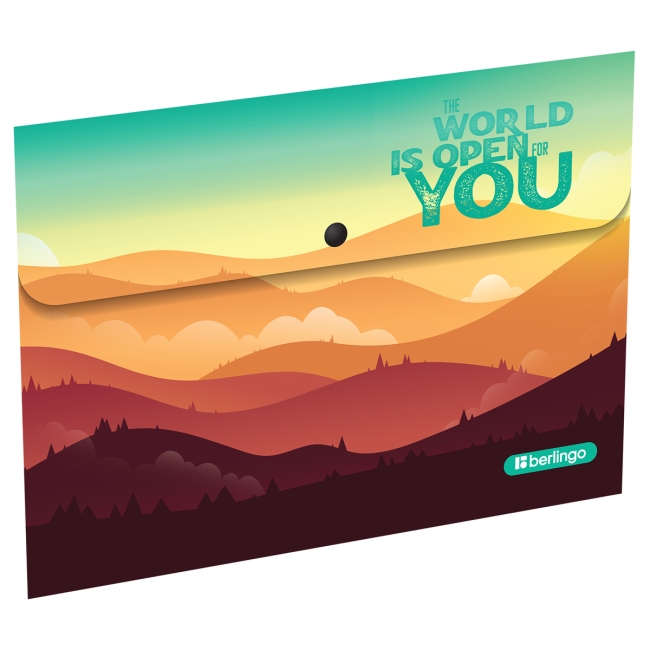 Папка-конверт на кнопке Berlingo "Scenic", 330мкм, с рисунком Папка-конверт на кнопке Berlingo "Scenic", 330мкм, с рисунком