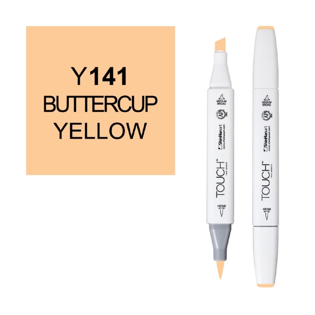 Маркер двухсторонний спиртовой  TOUCH TWIN BRUSH Y141 Желтый лютик