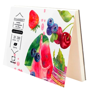 Склейка Малевичъ для акварели "Sweet dreams", Fin, High white, 200 г/м, 10х15 см, 20л