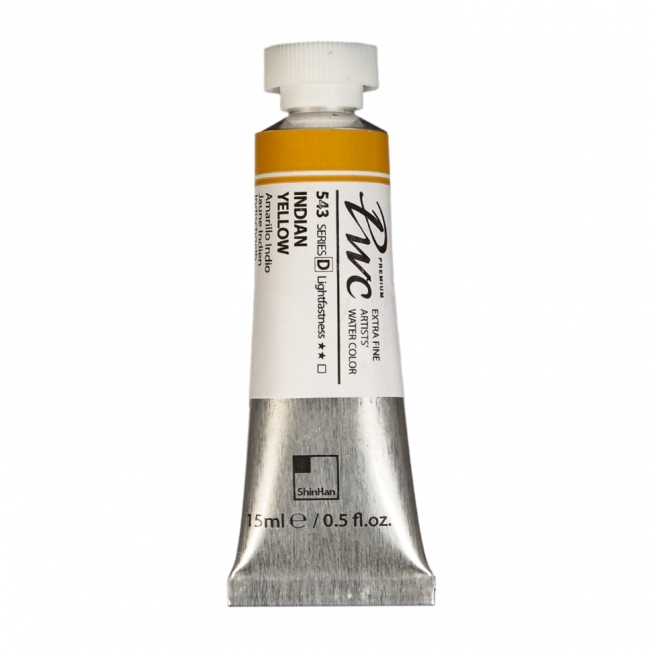 Краска акварельная SH PWC туба 15мл №543 (D) желтый индийский,
