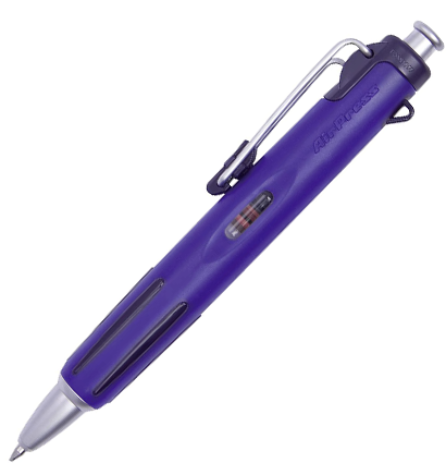 Ручка шариковая автоматическая Tombow AIRPRESS черная (синий корпус, линия 0.7мм) 
