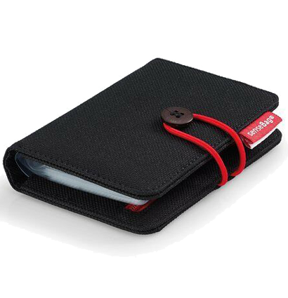 Визитница SenseBag с текстильной обложкой на 24 карточки черная купить в магазине ArtCraft.Space