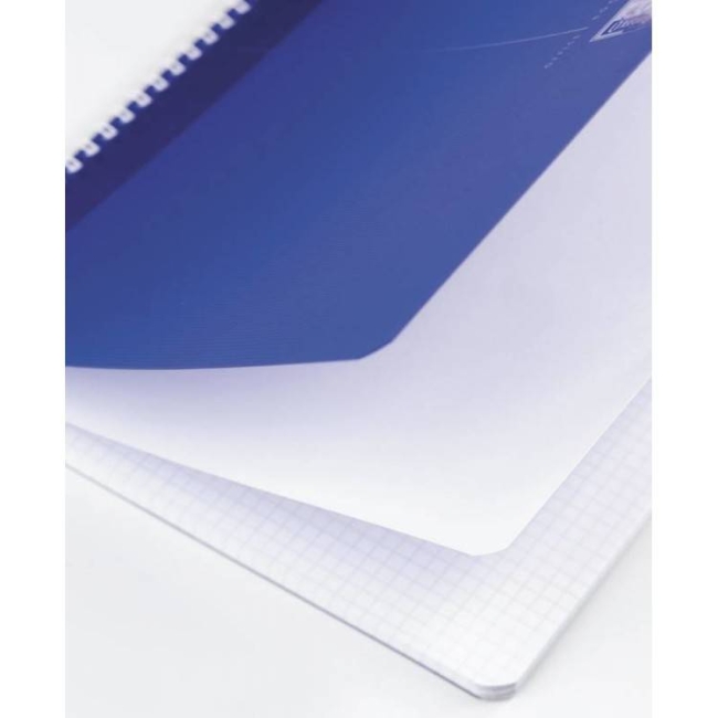 Бизнес-тетрадь OXFORD My Colours  A4 клетка  90л двойная спираль закладка пластиковая обложка 5шт цв.ассортименте