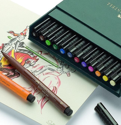 Набор брашпенов Pitt Artist Pen Brush Faber Castell 12 шт (кожаный кейс) купить в магазине для художников ArtCraft.Space с доставкой по всему миру Набор брашпенов Pitt Artist Pen Brush Faber Castell 12 шт (кожаный кейс) купить в магазине для художников ArtCraft.Space с доставкой по всему миру