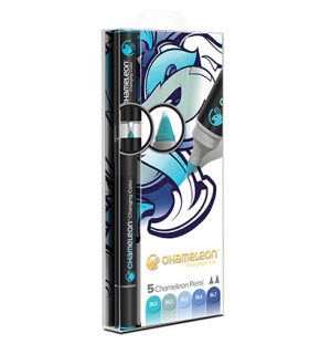 Наборы маркеров из 5 штук "Синие оттенки"