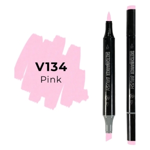 Маркер SKETCHMARKER Brush двухсторонний на спирт.основе цв.V134 Розовый Маркер SKETCHMARKER Brush двухсторонний на спирт.основе цв.V134 Розовый