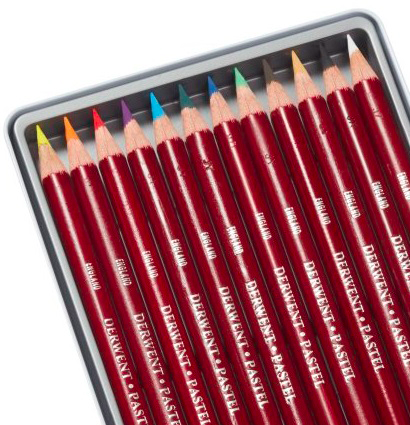 Набор пастельных карандашей Derwent Pastel Pencils 12 цветов в металлическом кейсе купить в фирменном магазине товаров для рисования ArtCraft.Space с доставкой по РФ и СНГ