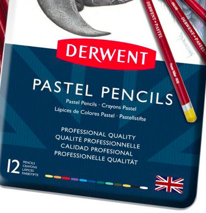 Набор пастельных карандашей Derwent Pastel Pencils 12 цветов в металлическом кейсе купить в фирменном магазине товаров для рисования ArtCraft.Space с доставкой по РФ и СНГ