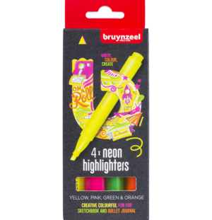 Набор текстовыделителей Bruynzeel 4цв неоновый, Набор текстовыделителей Bruynzeel 4цв неоновый,