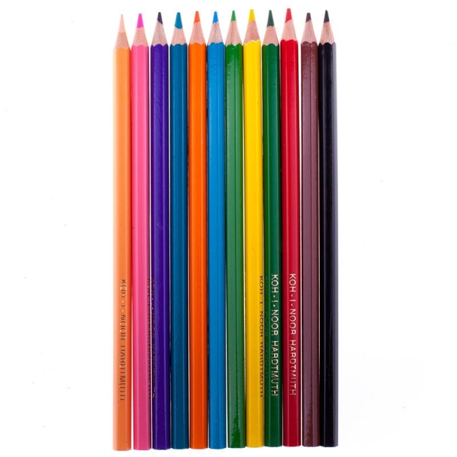 Карандаши цветные Koh-I-Noor Крот 12 цветов в картонной упаковке купить в художественном магазине ArtCraft.Space