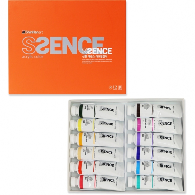 Набор акриловых красок ShinHan Ssence Set B 12 туб по 50мл в картонной упаковке Набор акриловых красок ShinHan Ssence Set B 12 туб по 50мл в картонной упаковке