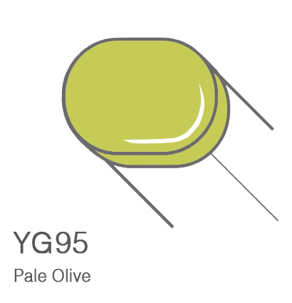 Маркер с кистью Copic Sketch YG95 Pale Olive / Оливковый бледный поштучно купить в официальном магазине Копик Клаб / ArtCraft.Space с доставкой по всему миру