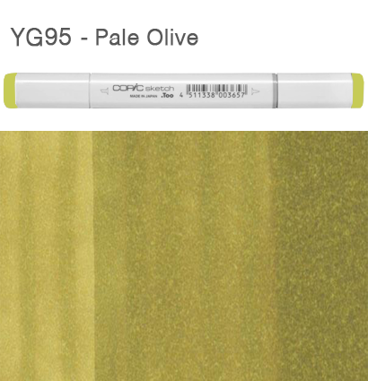 Маркер с кистью Copic Sketch YG95 Pale Olive / Оливковый бледный поштучно купить в официальном магазине Копик Клаб / ArtCraft.Space с доставкой по всему миру