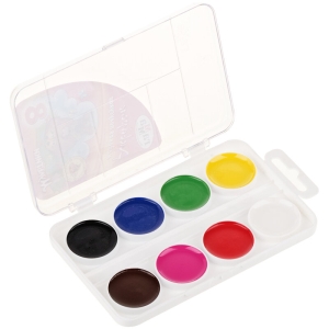 Акварель Гамма "Мультики" NEW, медовая, 8 цветов, без кисти, пластик. упак., европодвес